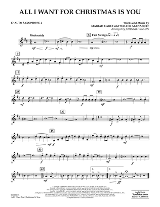 Book cover for All I Want For Christmas Is You (arr. Johnnie Vinson) - Eb Alto Saxophone 2
