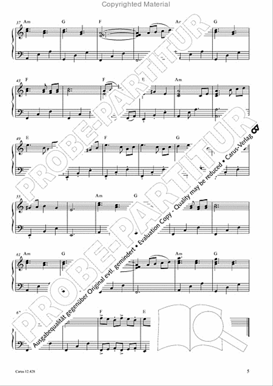 Die seltsamen Abenteuer von Don Quijote und Sancho Pansa Unison Choir scores gallery preview page 7
