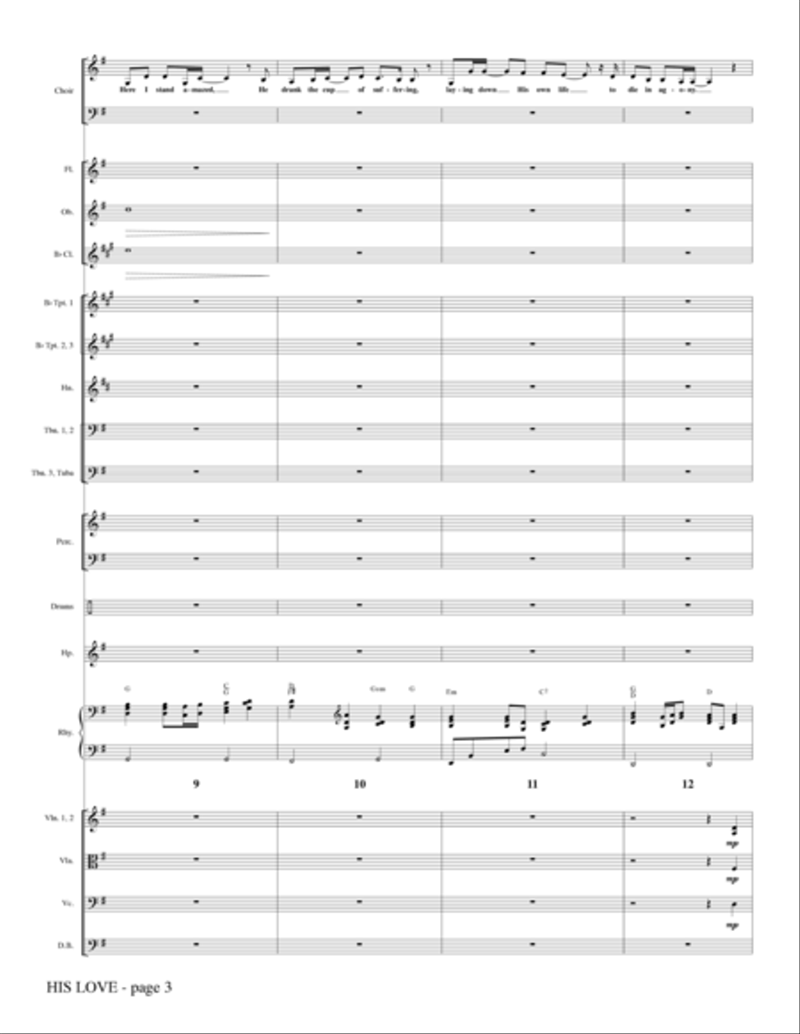 His Love - Full Score Choir scores gallery preview page 3