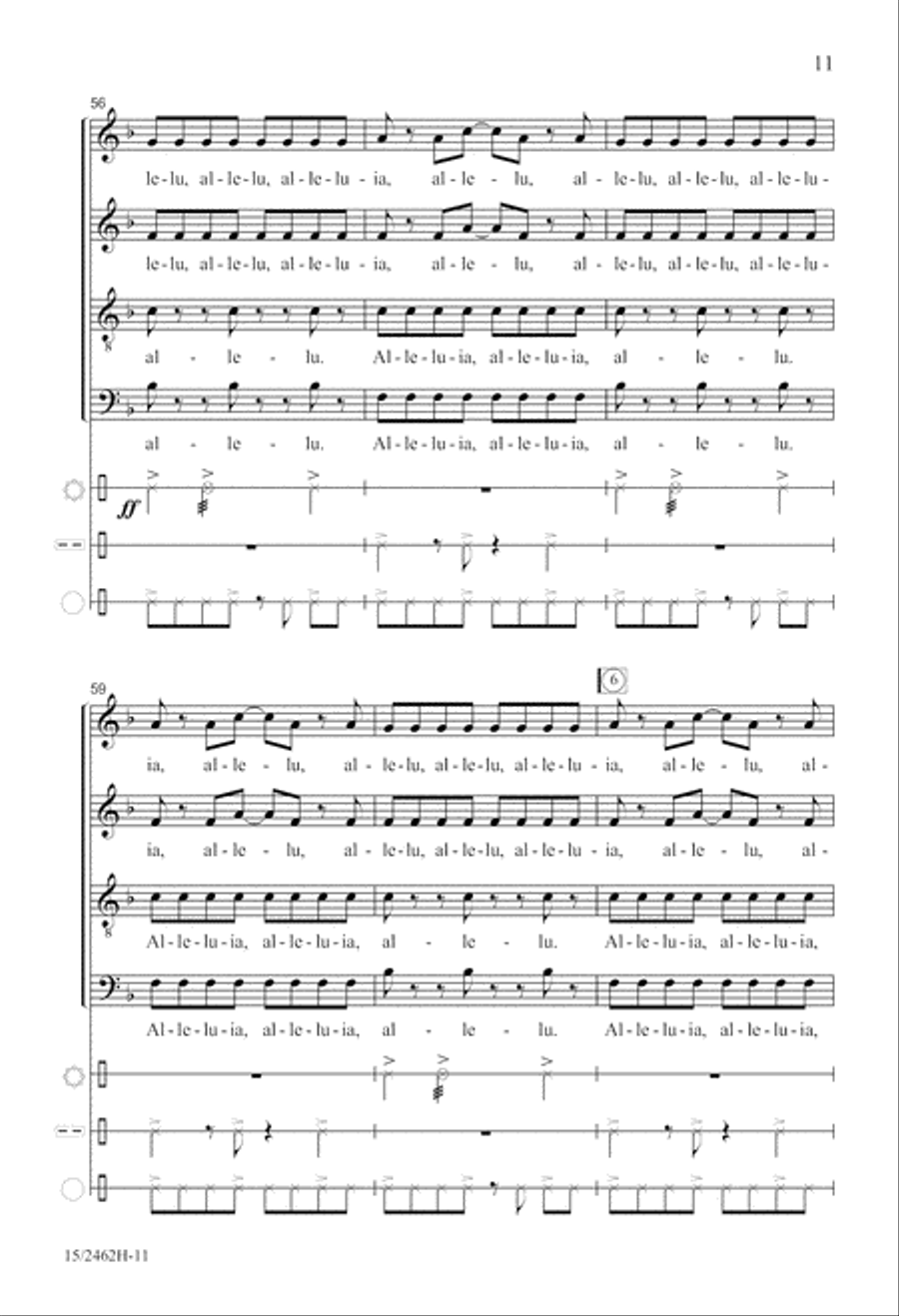 Alleluia, Alleluia! Alleluia, Alleluia! 4-Part scores gallery preview page 12