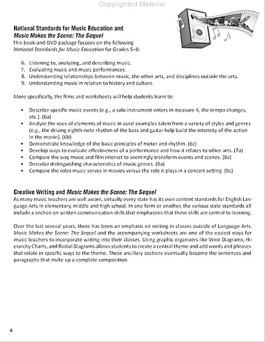 Music Makes the Scene: The Sequel Activity Books scores gallery preview page 3