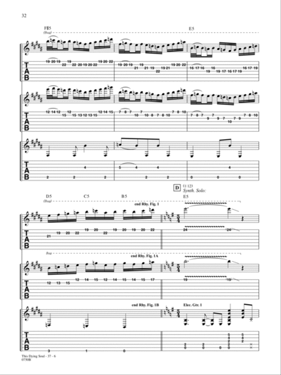 This Dying Soul This Dying Soul Guitar Tablature scores gallery preview page 6