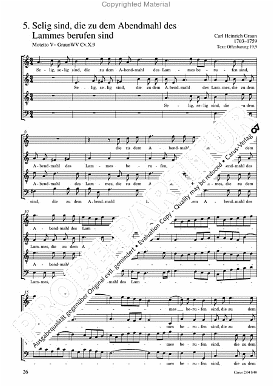 Motets and arias for choirs collected and edited by Johann Adam Hiller, vol. 4 Voice Solo scores gallery preview page 27