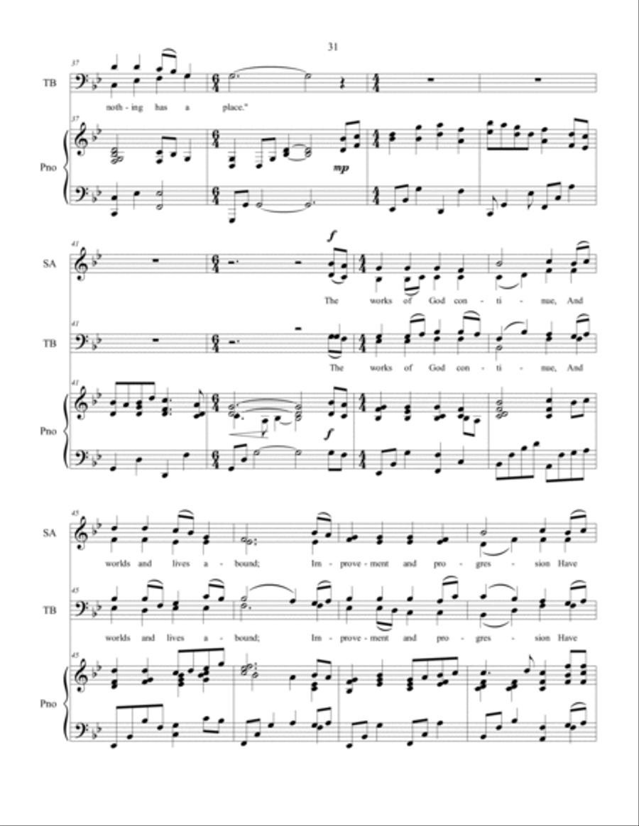 If You Could Hie To Kolob - SATB Choir with piano accompaniment 4-Part scores gallery preview page 5