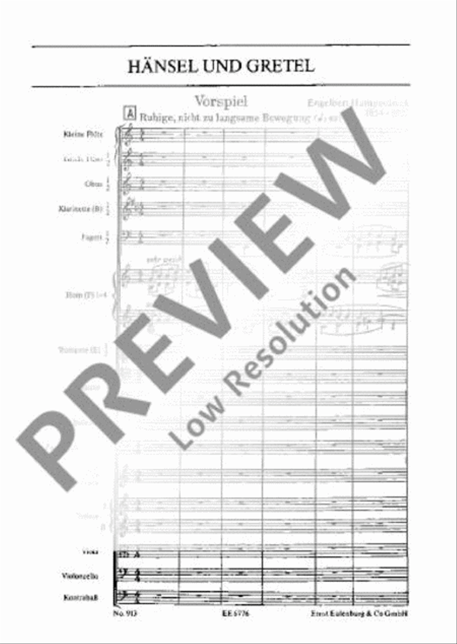 Hänsel und Gretel Hänsel und Gretel Miniature Score scores gallery preview page 14