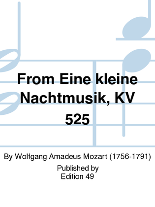 Book cover for From Eine kleine Nachtmusik, KV 525