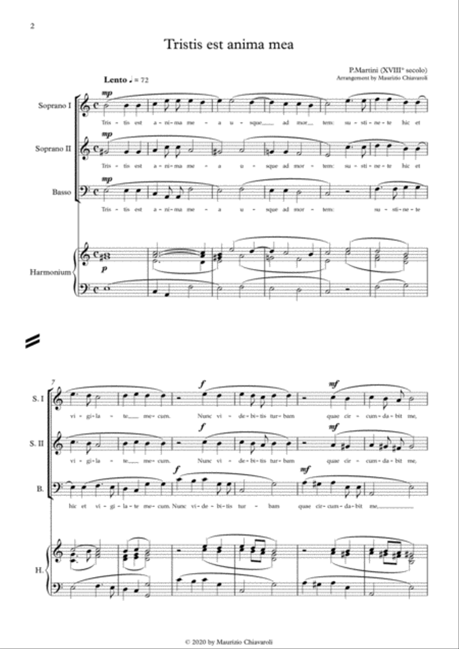 Tristis est anima mea 3-Part scores gallery preview page 2