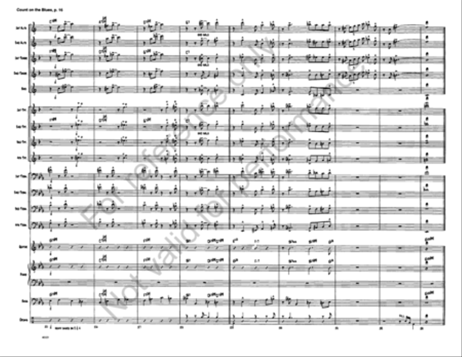 Count on the Blues Jazz Ensemble scores gallery preview page 17
