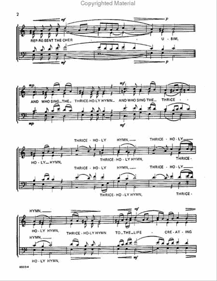 Cherubic Hymn 4-Part scores gallery preview page 3