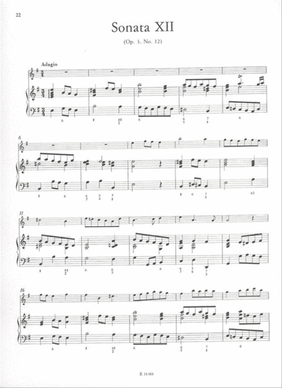 12 Sonate Op. 3, Vol. 4 (No. 10-12) Flute Solo scores gallery preview page 4