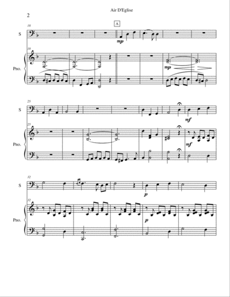 Air D'Eglise (Pieta Signore) Brass Duet scores gallery preview page 2