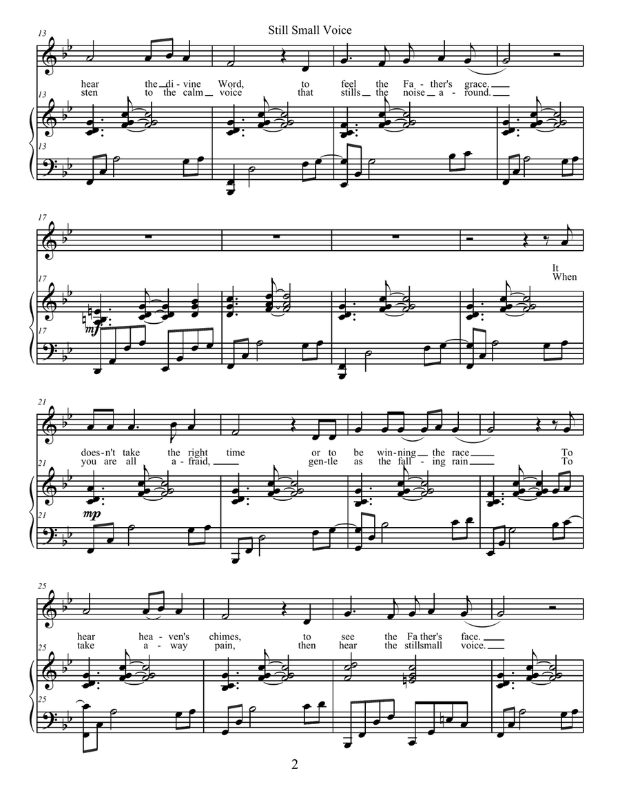 Still Small Voice - Medium voice Medium Voice scores gallery preview page 2