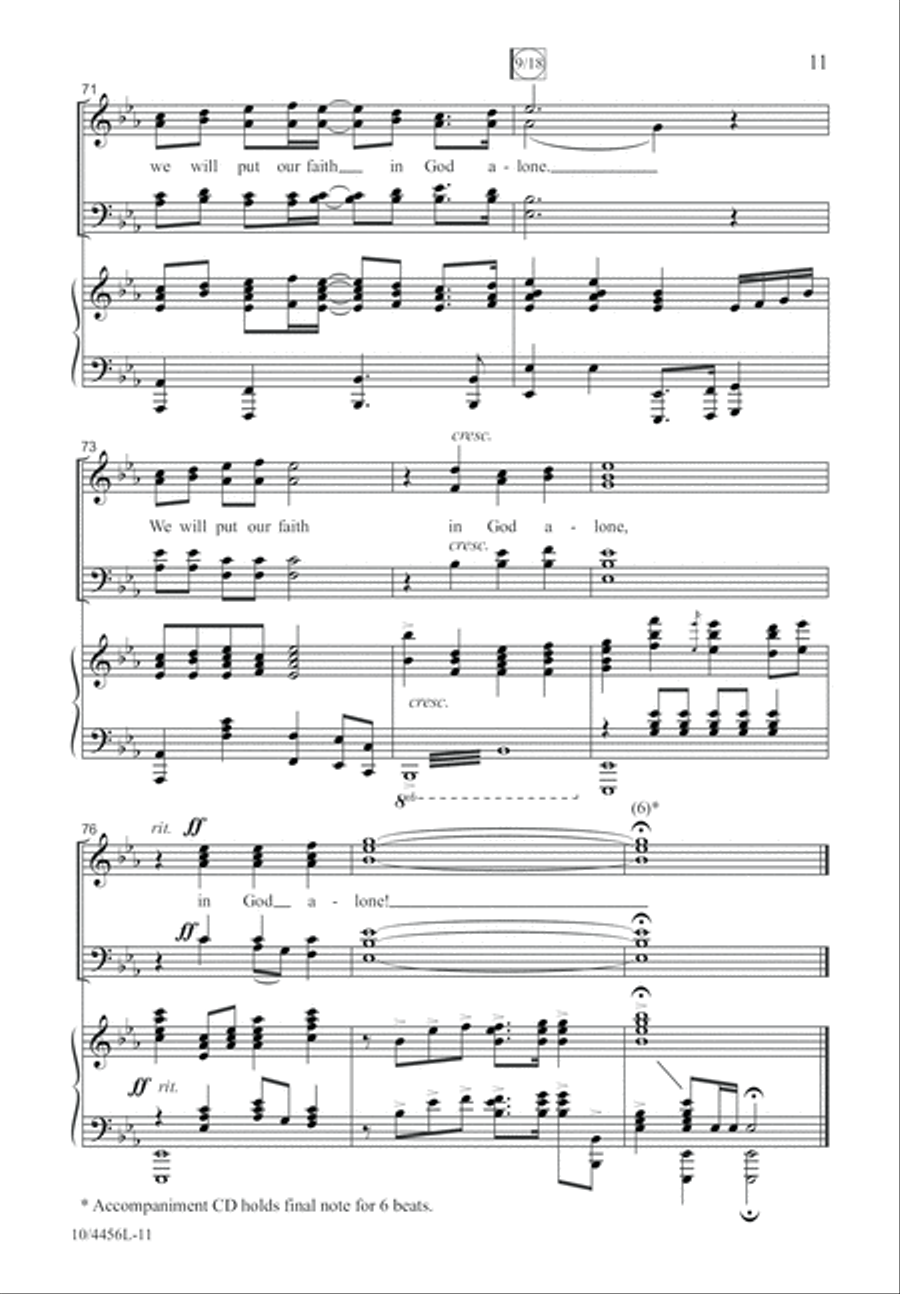 Our Faith in God Alone Our Faith in God Alone 4-Part scores gallery preview page 12