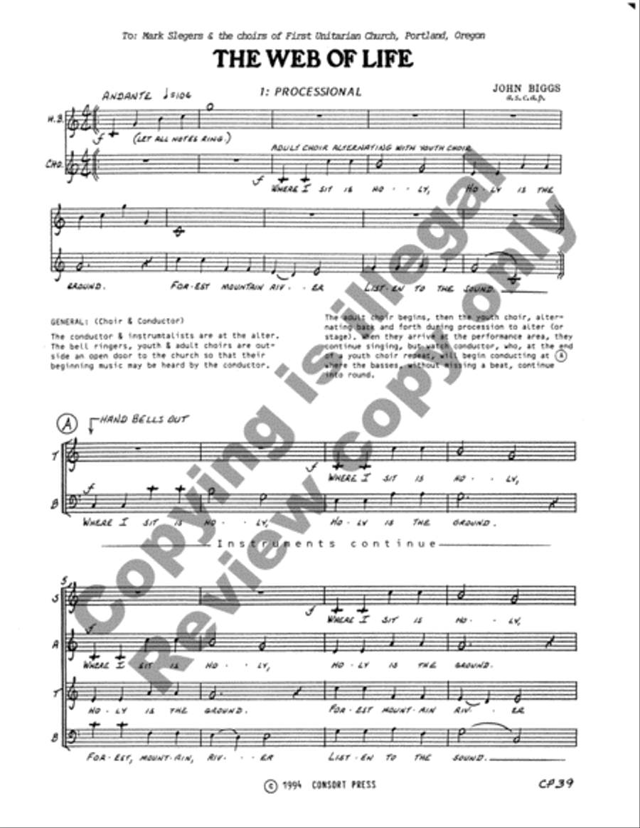 The Web of Life 4-Part scores gallery preview page 18