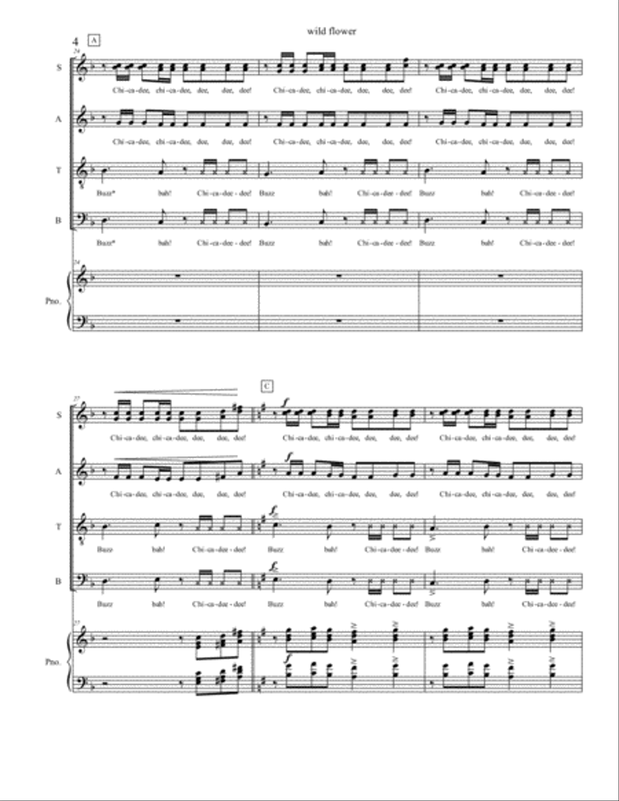 Wild Flower 4-Part scores gallery preview page 4