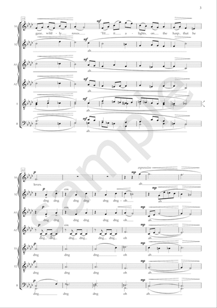 David of the White Rock for SSAATTBB Choir SSAATTBB scores gallery preview page 4