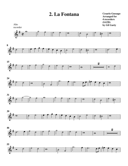 Sonata no.2 a4 (28 Sonate a quattro, sei et otto, con alcuni concerti (1608)) "La Fontana" (arrangem