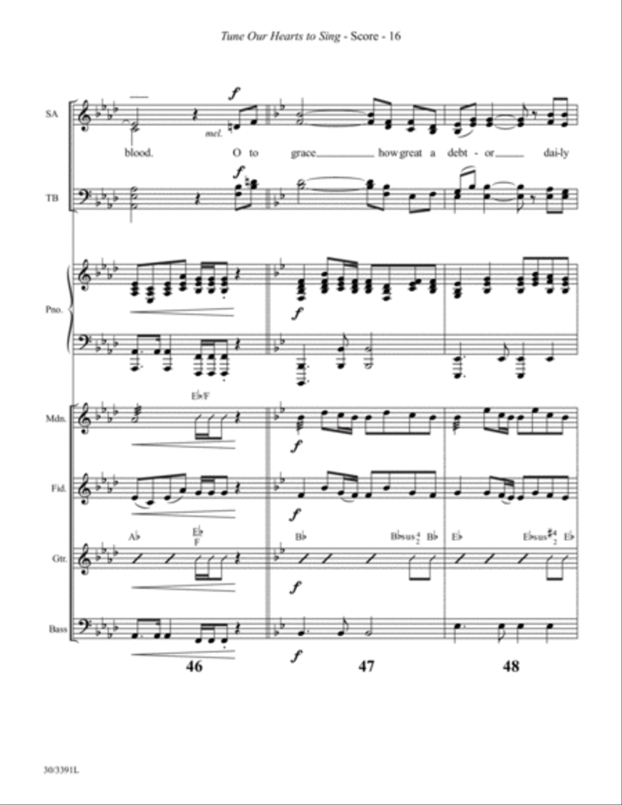Tune Our Hearts to Sing - Instrumental Ensemble Score and Parts Choir scores gallery preview page 19
