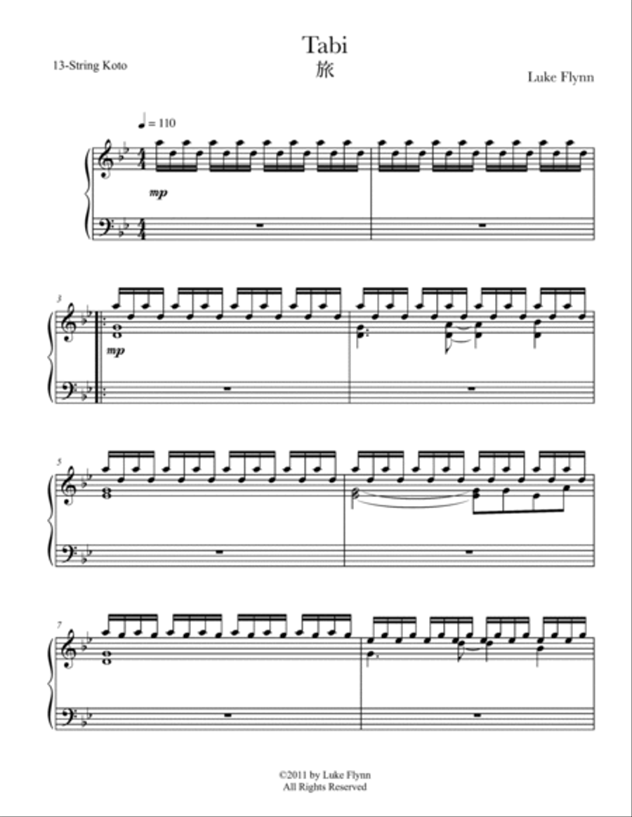 Tabi (Japanese Koto) Part scores gallery preview page 4