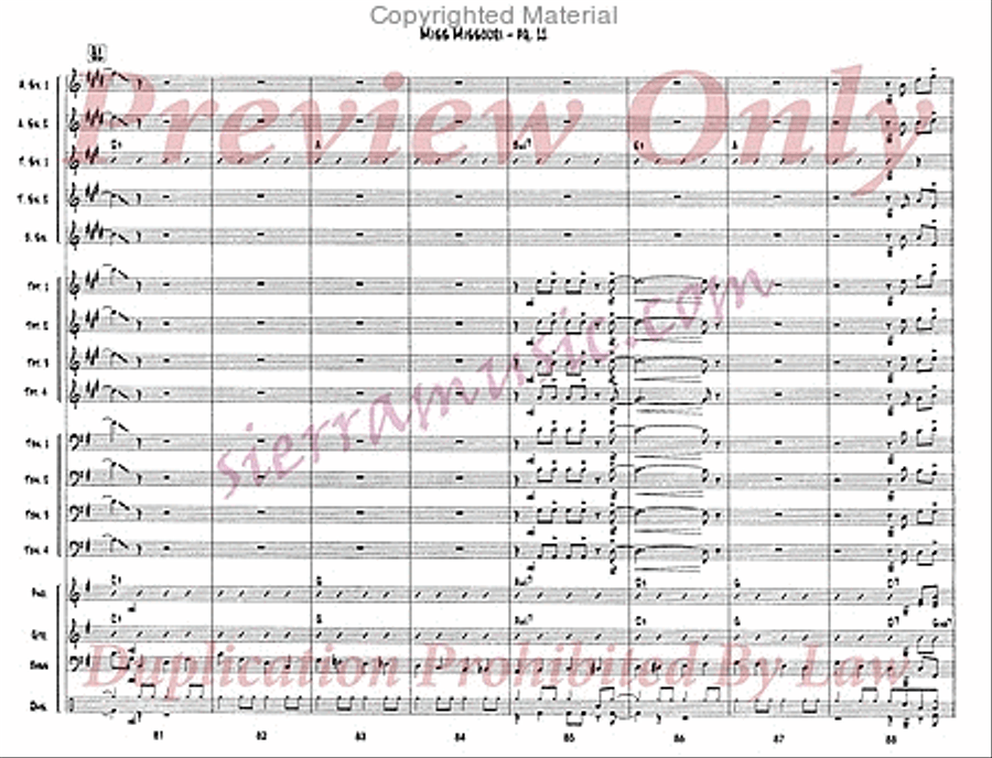 Miss Missouri Big Band scores gallery preview page 12