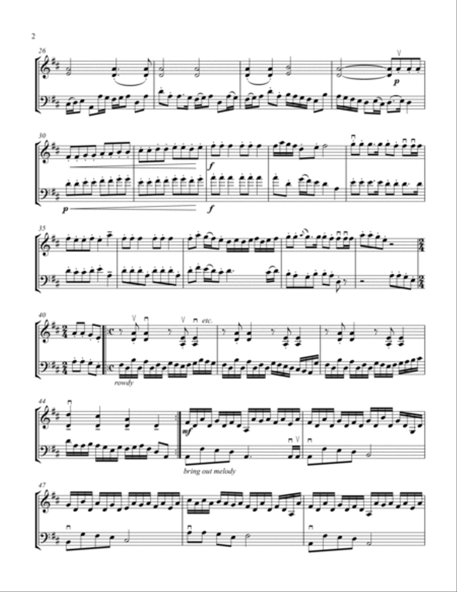 Jingle Bells Jingle Bells String Duet scores gallery preview page 3
