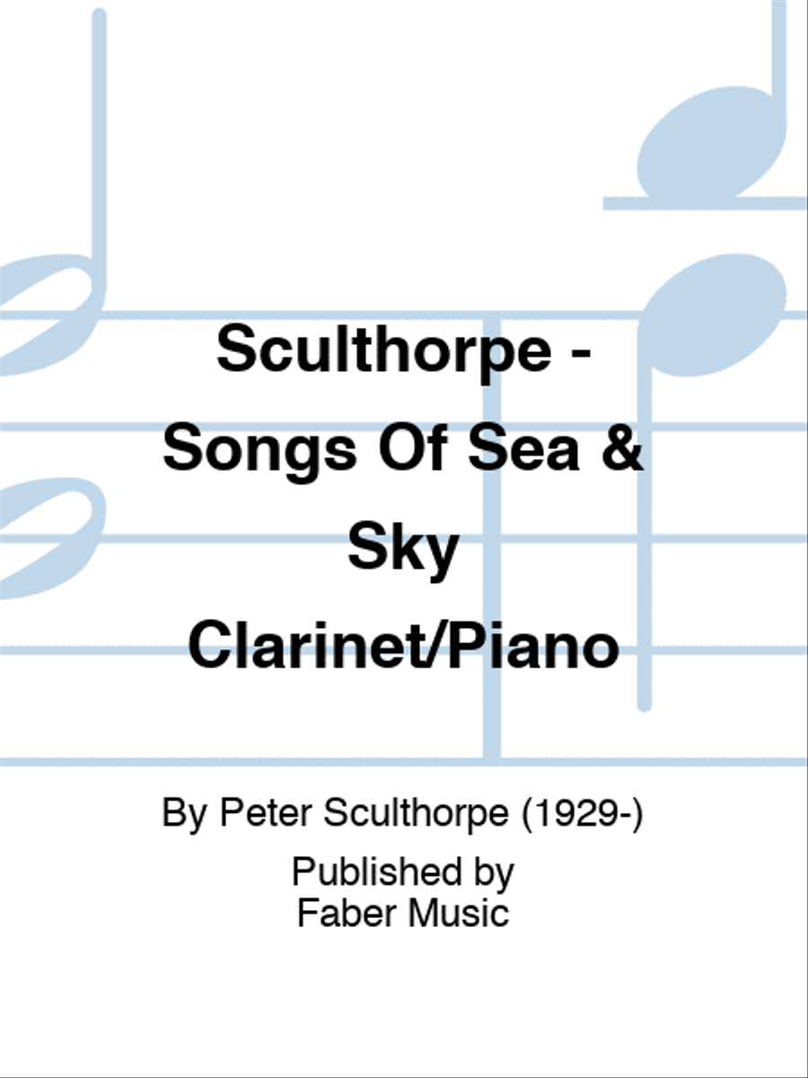 Sculthorpe - Songs Of Sea & Sky Clarinet/Piano Clarinet Solo scores gallery preview page 1