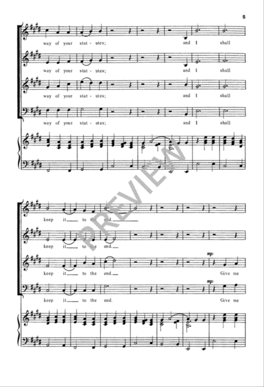 Teach Me, O Lord Teach Me, O Lord 4-Part scores gallery preview page 6