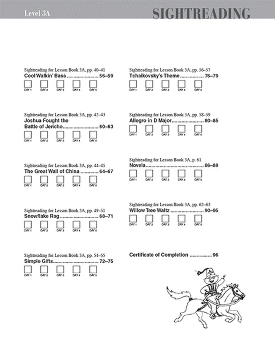 Level 3A – Sightreading Book