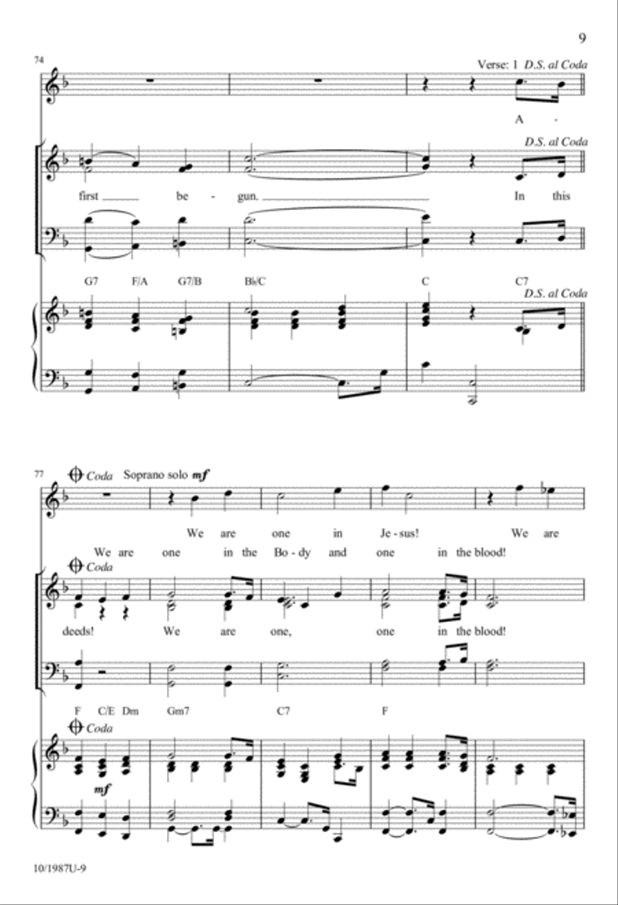 We Are One 4-Part scores gallery preview page 9