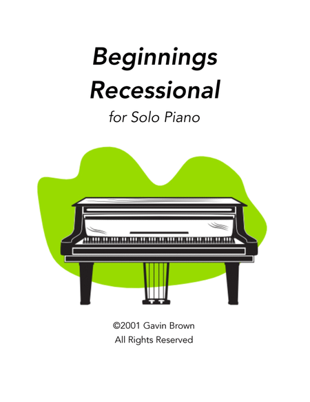 Beginnings - Recessional for Solo Piano image number null