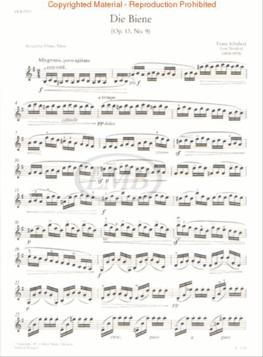 Die Biene (The Bee). Op. 13 No. 9 Violin Solo scores gallery preview page 2