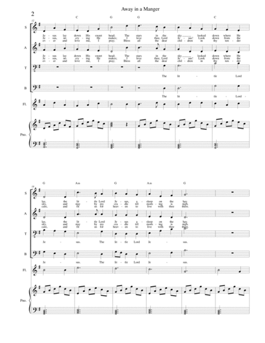 Celtic Christmas SATB and piano with optional instruments image number null