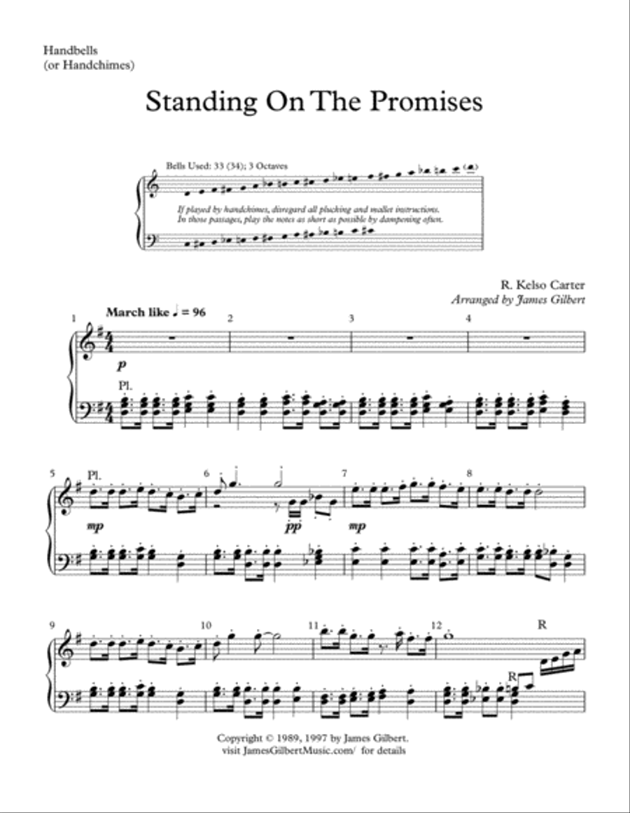 Standing On The Promises Handbell Choir scores gallery preview page 1