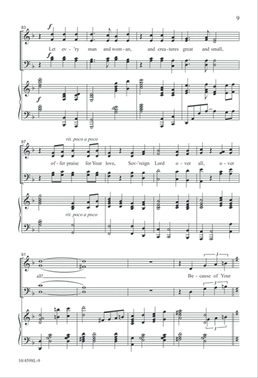 Because of Your Love 4-Part scores gallery preview page 10