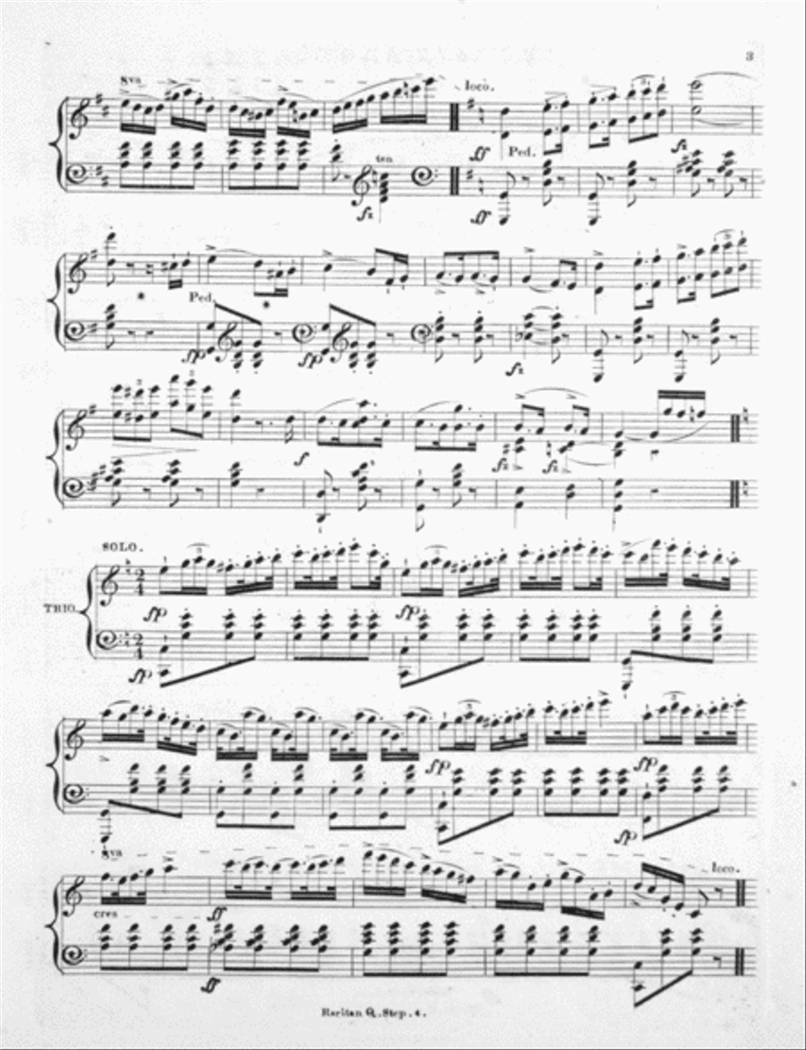 The Raritan Quick Step for the Piano Forte Piano Solo scores gallery preview page 3