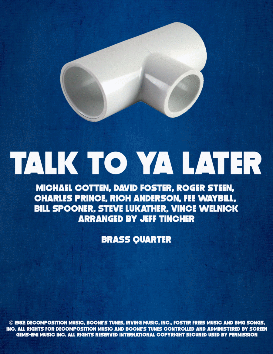 Talk To Ya Later Talk To Ya Later Brass Ensemble scores gallery preview page 1