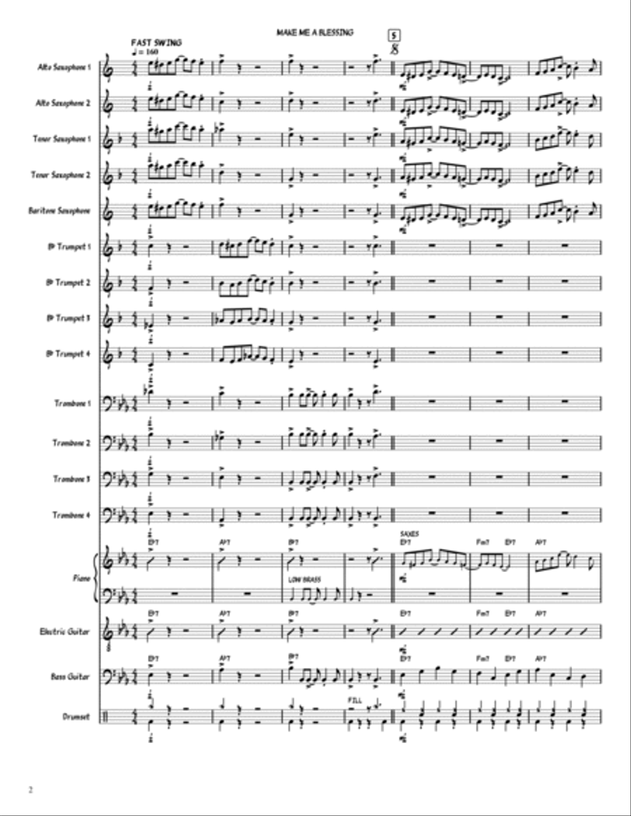 Make Me A Blessing Jazz Ensemble scores gallery preview page 2