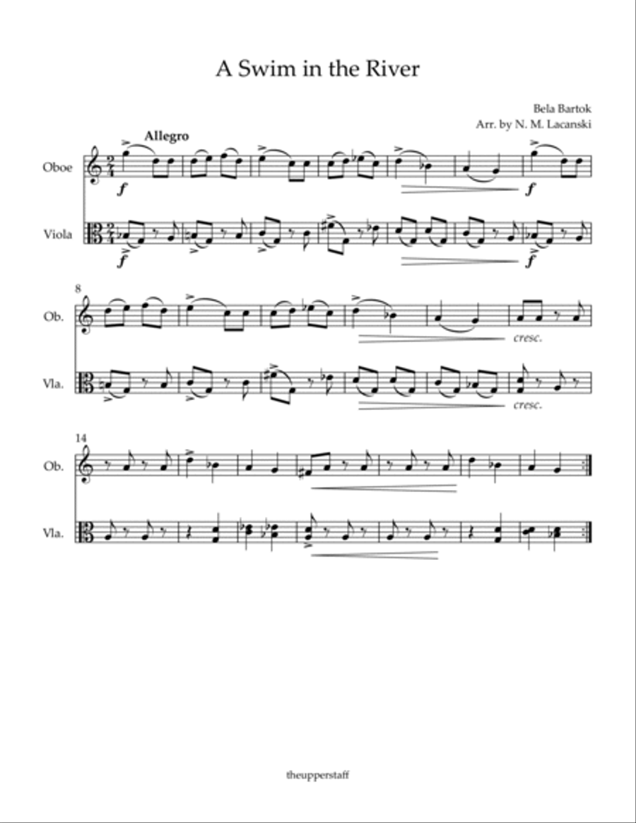 A Swim in the River Oboe scores gallery preview page 2