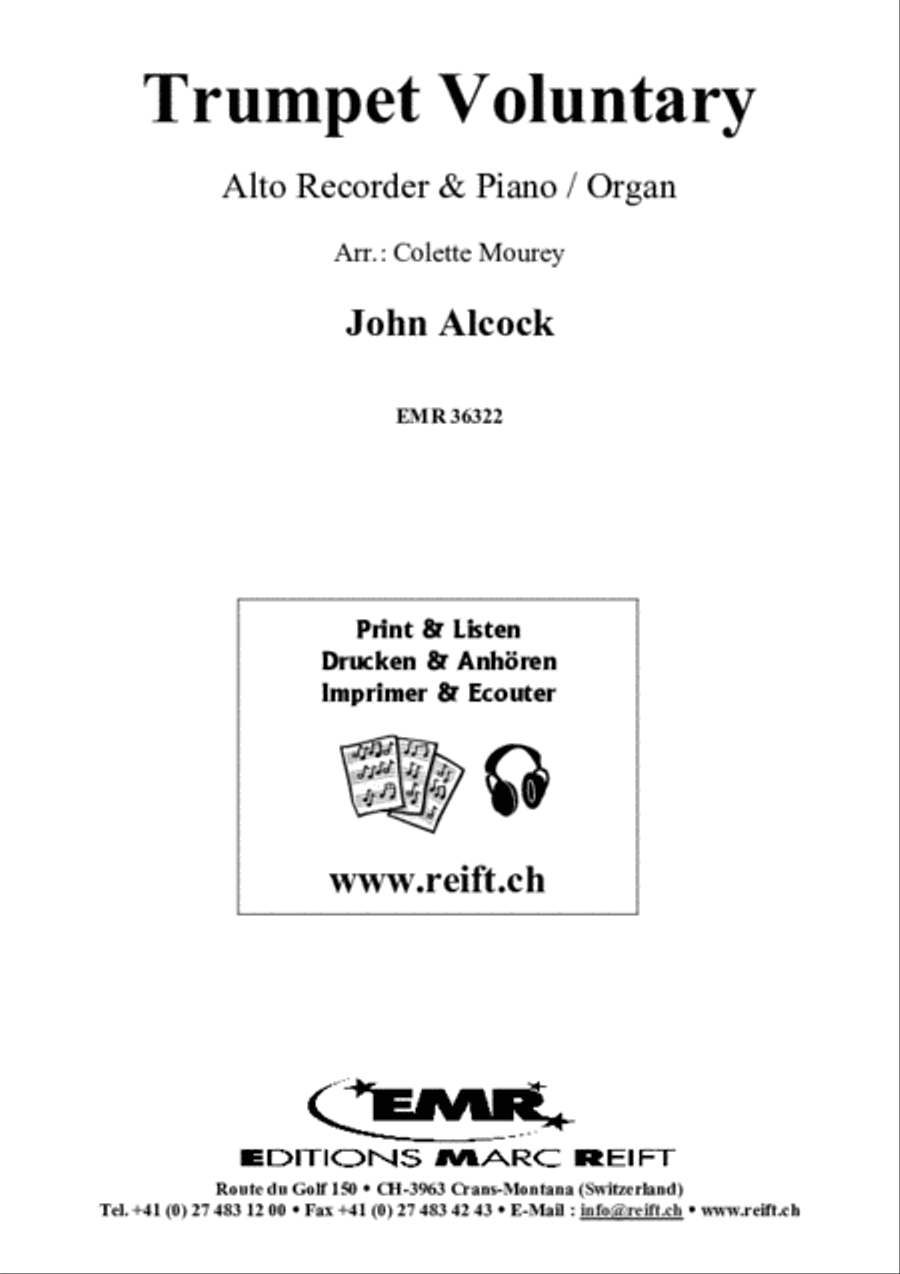 Trumpet Voluntary Alto Recorder scores gallery preview page 2