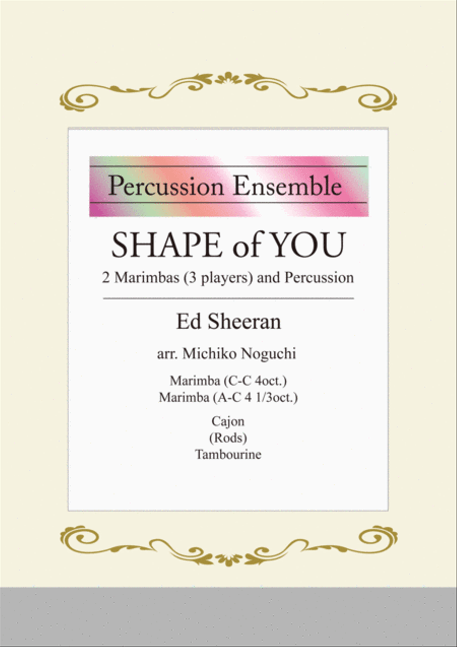 Shape Of You Percussion Ensemble scores gallery preview page 1