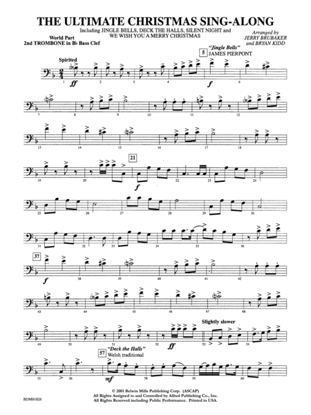 The Ultimate Christmas Sing-Along: WP 2nd B-flat Trombone B.C.