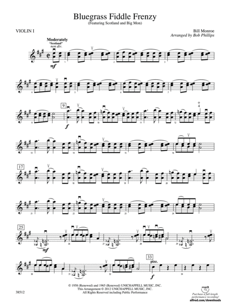 Bluegrass Fiddle Frenzy: 1st Violin