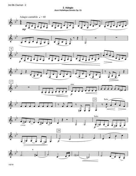 Three Beethoven Classics - Clarinet 3