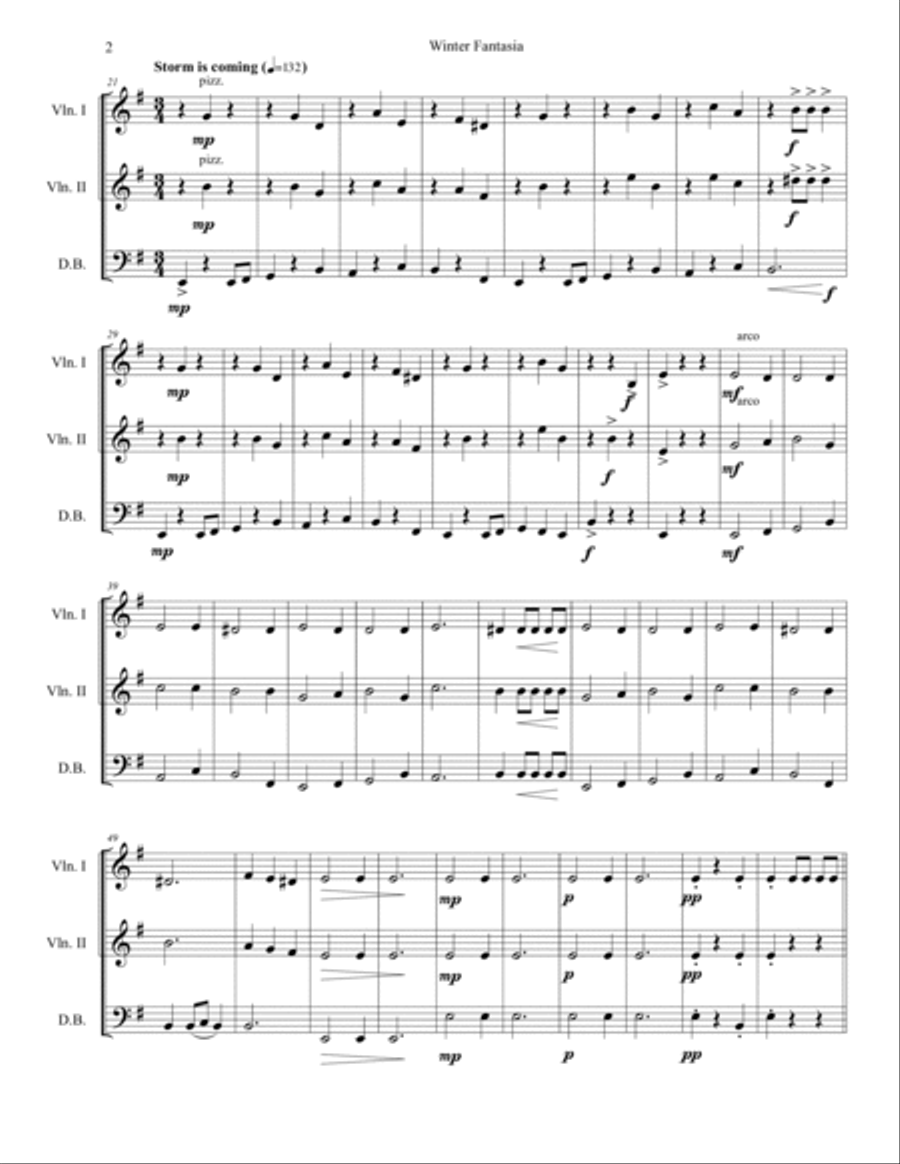 Winter Fantasia Small Ensemble scores gallery preview page 2