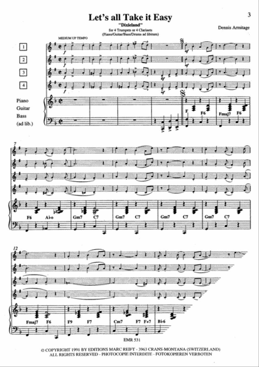 5 Jazzinations Euphonium Quartet scores gallery preview page 3