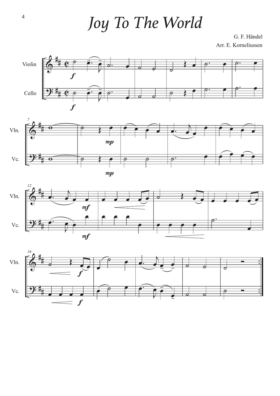 The Christmas Duet Book - 20 Christmas Carols For Violin and Cello String Duet scores gallery preview page 4