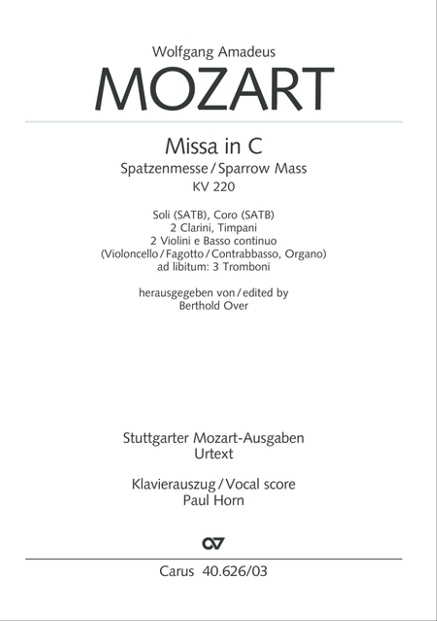 Mass in C Major 4-Part scores gallery preview page 2