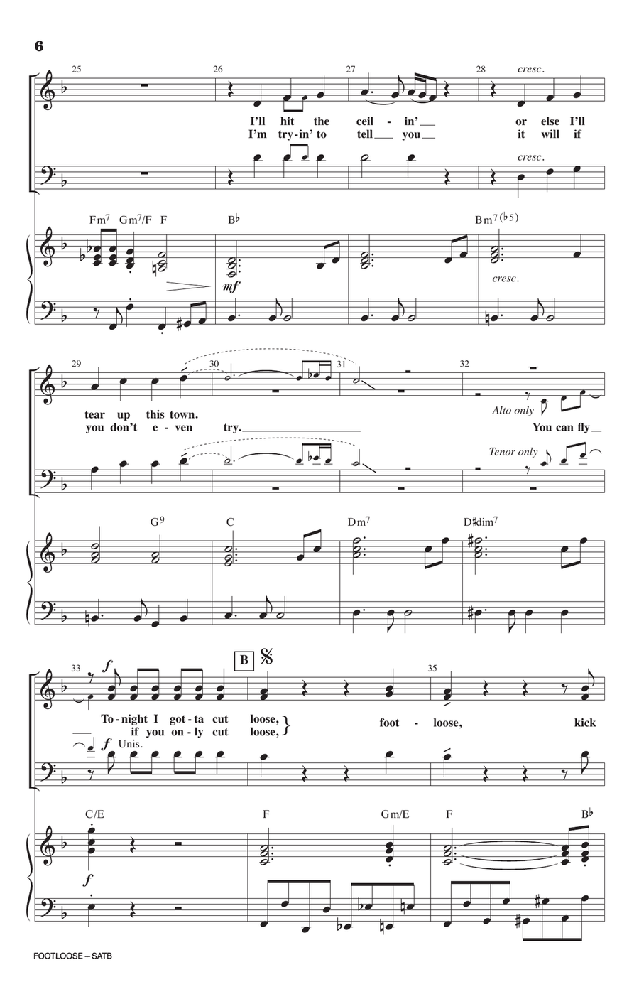 Footloose (arr. Kirby Shaw) 4-Part scores gallery preview page 4