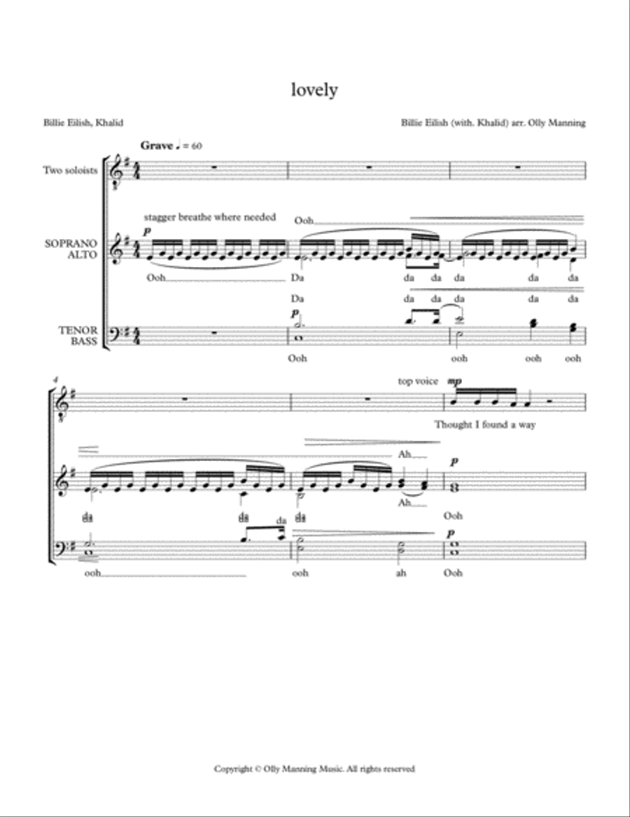 Lovely 4-Part scores gallery preview page 1