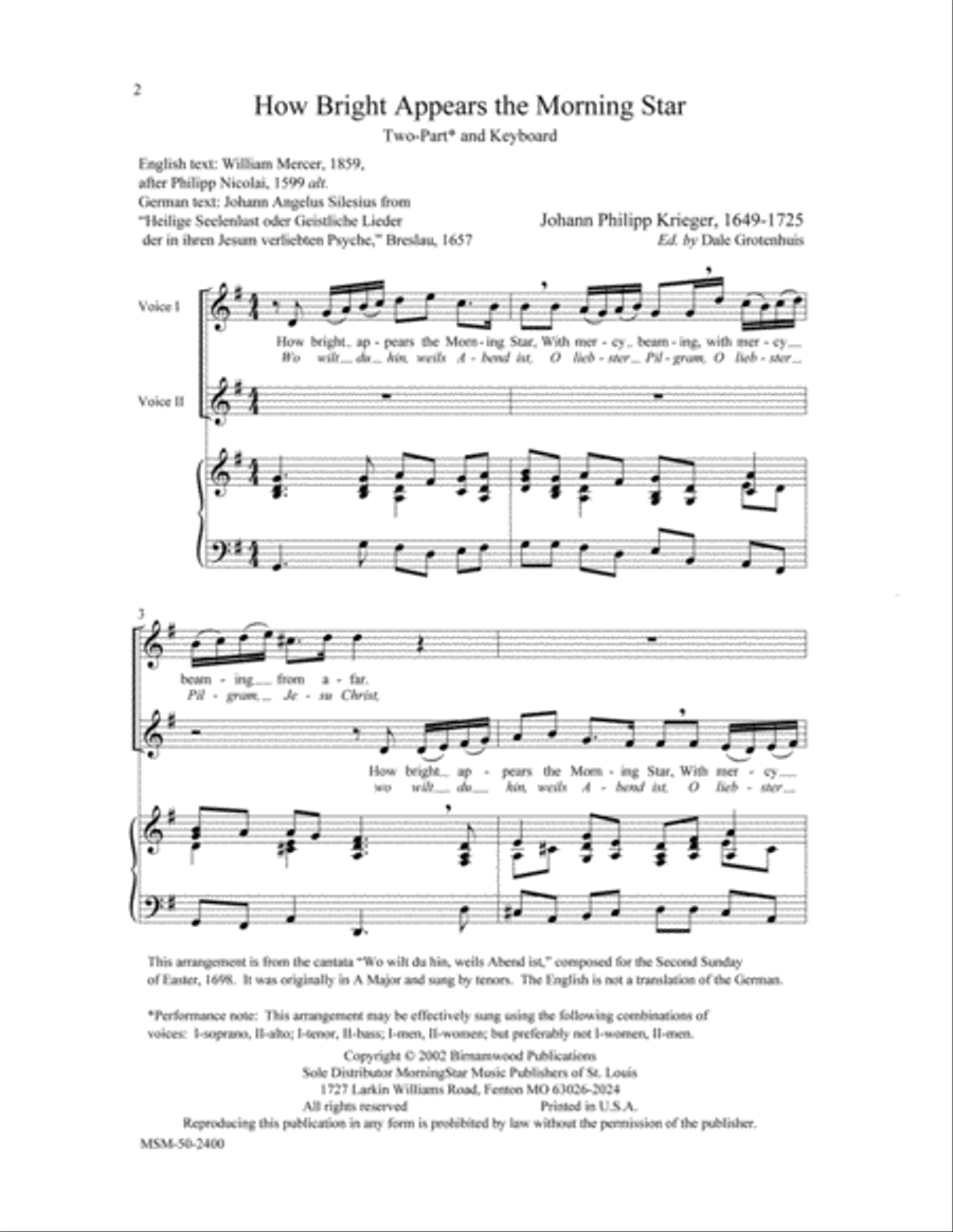How Bright Appears the Morning Star TB scores gallery preview page 2